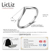 LicLiz 2019 Simple 925 Sterling Silver Chevron V Shape Ring for Women Heart Star Leaf Braided Band Jewelry Joyas de Plata LR0470