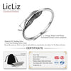LicLiz 2019 Simple 925 Sterling Silver Chevron V Shape Ring for Women Heart Star Leaf Braided Band Jewelry Joyas de Plata LR0470