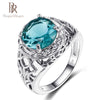 Bague Ringen Vintage 100% 925 Sterling Silver Created Alexandrite Gemstone Rings For Women Party Anniversary Fine Jewelry Ring